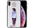 BAOHU Print Hardcase - Hoesje Geschikt voor iPhone XS Max Miss You