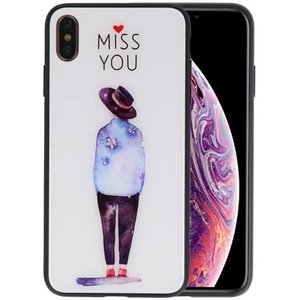 Print Hardcase voor iPhone XS Max Miss You