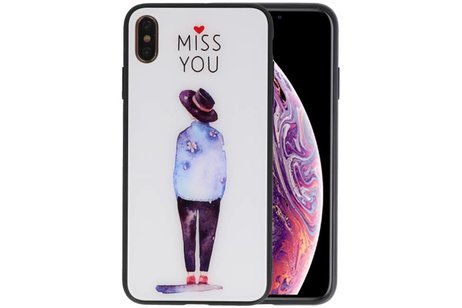 Print Hardcase voor iPhone XS Max Miss You