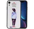 BAOHU Print Hardcase - Hoesje Geschikt voor iPhone XR Miss You