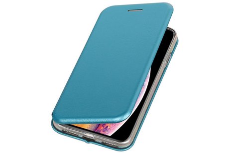 Slim Folio Case - Book Case Telefoonhoesje - Folio Flip Hoesje - Geschikt voor iPhone XS Max - Blauw