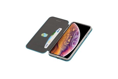 Slim Folio Case - Book Case Telefoonhoesje - Folio Flip Hoesje - Geschikt voor iPhone XS Max - Blauw