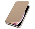 Slim Folio Case - Book Case Telefoonhoesje - Folio Flip Hoesje - Geschikt voor iPhone XS Max - Goud