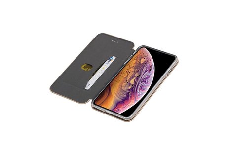 Slim Folio Case - Book Case Telefoonhoesje - Folio Flip Hoesje - Geschikt voor iPhone XS Max - Goud