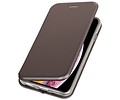 Slim Folio Case - Book Case Telefoonhoesje - Folio Flip Hoesje - Geschikt voor iPhone XS Max - Grijs