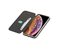 Slim Folio Case - Book Case Telefoonhoesje - Folio Flip Hoesje - Geschikt voor iPhone XS Max - Grijs