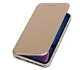 Slim Folio Case - Book Case Telefoonhoesje - Folio Flip Hoesje - Geschikt voor iPhone XR - Goud