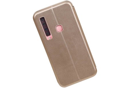 Slim Folio Case - Book Case Telefoonhoesje - Folio Flip Hoesje - Geschikt voor Samsung Galaxy A9 2018 - Goud