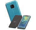 Slim Folio Case - Book Case Telefoonhoesje - Folio Flip Hoesje - Geschikt voor Huawei Mate 20 Pro - Blauw