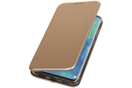 Slim Folio Case - Book Case Telefoonhoesje - Folio Flip Hoesje - Geschikt voor Huawei Mate 20 Pro - Goud