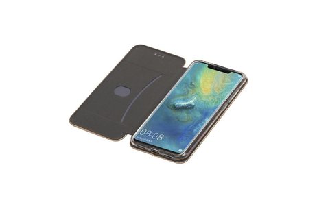 Slim Folio Case - Book Case Telefoonhoesje - Folio Flip Hoesje - Geschikt voor Huawei Mate 20 Pro - Goud