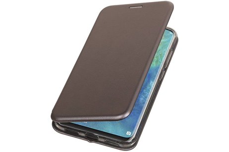 Slim Folio Case - Book Case Telefoonhoesje - Folio Flip Hoesje - Geschikt voor Huawei Mate 20 Pro - Grijs