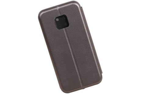 Slim Folio Case - Book Case Telefoonhoesje - Folio Flip Hoesje - Geschikt voor Huawei Mate 20 Pro - Grijs