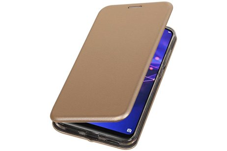 Slim Folio Case - Book Case Telefoonhoesje - Folio Flip Hoesje - Geschikt voor Huawei Mate 20 Lite - Goud