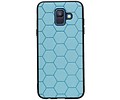 Hexagon Hard Case voor Samsung Galaxy A6 2018 Blauw