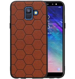 BAOHU Hexagon Hard Case Samsung Galaxy A6 2018 Bruin