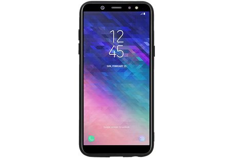 BAOHU Hexagon Hard Case - Hoesje Geschikt voor Samsung Galaxy A6 2018 Grijs