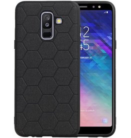 BAOHU Hexagon Hard Case Samsung Galaxy A6 Plus 2018 Zwart