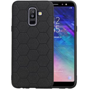 Hexagon Hard Case voor Samsung Galaxy A6 Plus 2018 Zwart