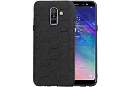 Hexagon Hard Case voor Samsung Galaxy A6 Plus 2018 Zwart