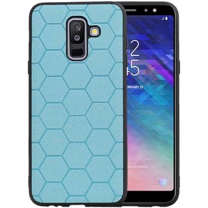 Hexagon Hard Case voor Samsung Galaxy A6 Plus 2018 Blauw