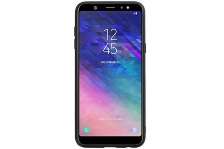Hexagon Hard Case voor Samsung Galaxy A6 Plus 2018 Rood