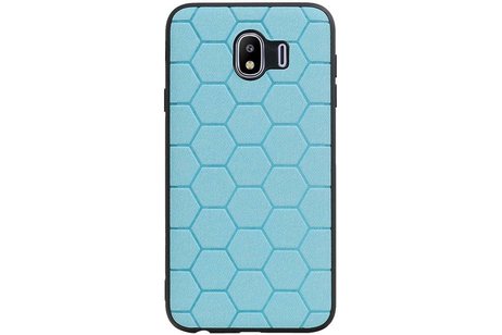BAOHU Hexagon Hard Case - Telefoonhoesje - Backcover Hoesje - achterkant hoesje - Geschikt voor Samsung Galaxy J4 - Blauw