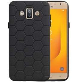 BAOHU Hexagon Hard Case Samsung Galaxy J7 Duo Zwart