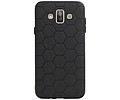 BAOHU Hexagon Hard Case - Telefoonhoesje - Backcover Hoesje - achterkant hoesje - Geschikt voor Samsung Galaxy J7 Duo - Zwart