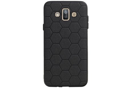 BAOHU Hexagon Hard Case - Telefoonhoesje - Backcover Hoesje - achterkant hoesje - Geschikt voor Samsung Galaxy J7 Duo - Zwart