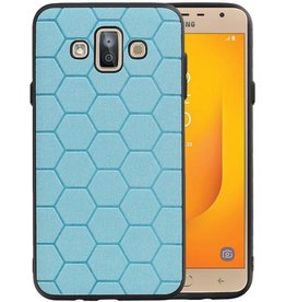 BAOHU Hexagon Hard Case Samsung Galaxy J7 Duo Blauw