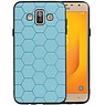 BAOHU Hexagon Hard Case Samsung Galaxy J7 Duo Blauw