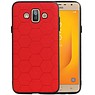 BAOHU Hexagon Hard Case Samsung Galaxy J7 Duo Rood