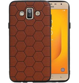 BAOHU Hexagon Hard Case Samsung Galaxy J7 Duo Bruin
