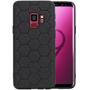 BAOHU Hexagon Hard Case - Telefoonhoesje - Backcover Hoesje - achterkant hoesje - Geschikt voor Samsung Galaxy S9 - Zwart