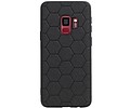 BAOHU Hexagon Hard Case - Telefoonhoesje - Backcover Hoesje - achterkant hoesje - Geschikt voor Samsung Galaxy S9 - Zwart