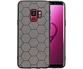 BAOHU Hexagon Hard Case - Telefoonhoesje - Backcover Hoesje - achterkant hoesje - Geschikt voor Samsung Galaxy S9 - Grijs