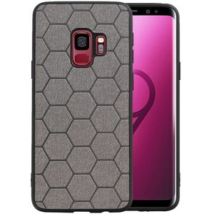 BAOHU Hexagon Hard Case - Telefoonhoesje - Backcover Hoesje - achterkant hoesje - Geschikt voor Samsung Galaxy S9 - Grijs