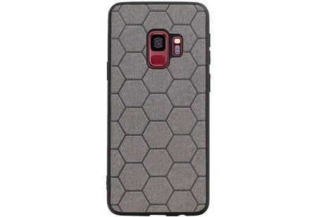 BAOHU Hexagon Hard Case - Telefoonhoesje - Backcover Hoesje - achterkant hoesje - Geschikt voor Samsung Galaxy S9 - Grijs