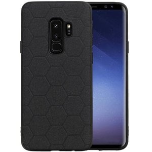 BAOHU Hexagon Hard Case - Telefoonhoesje - Backcover Hoesje - achterkant hoesje - Geschikt voor Samsung Galaxy S9 Plus - Zwart