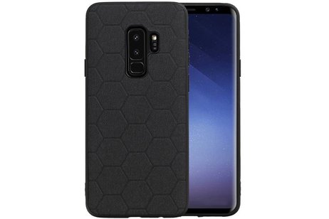 BAOHU Hexagon Hard Case - Telefoonhoesje - Backcover Hoesje - achterkant hoesje - Geschikt voor Samsung Galaxy S9 Plus - Zwart