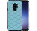 BAOHU Hexagon Hard Case - Telefoonhoesje - Backcover Hoesje - achterkant hoesje - Geschikt voor Samsung Galaxy S9 Plus - Blauw