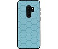 BAOHU Hexagon Hard Case - Telefoonhoesje - Backcover Hoesje - achterkant hoesje - Geschikt voor Samsung Galaxy S9 Plus - Blauw
