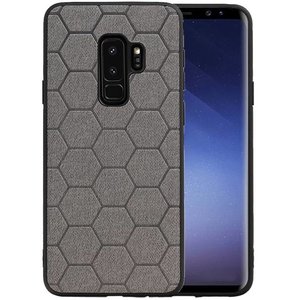 BAOHU Hexagon Hard Case - Telefoonhoesje - Backcover Hoesje - achterkant hoesje - Geschikt voor Samsung Galaxy S9 Plus - Grijs