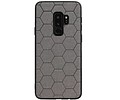 BAOHU Hexagon Hard Case - Telefoonhoesje - Backcover Hoesje - achterkant hoesje - Geschikt voor Samsung Galaxy S9 Plus - Grijs