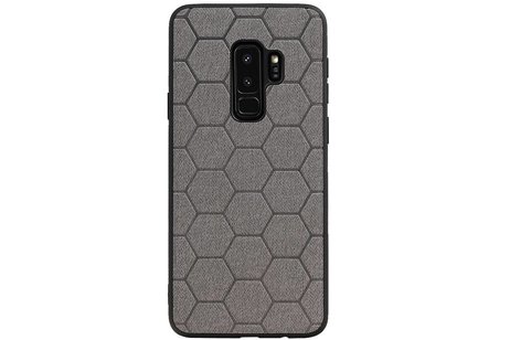 BAOHU Hexagon Hard Case - Telefoonhoesje - Backcover Hoesje - achterkant hoesje - Geschikt voor Samsung Galaxy S9 Plus - Grijs