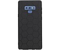 Hexagon Hard Case - Telefoonhoesje - Backcover Hoesje - achterkant hoesje - Geschikt voor Samsung Galaxy Note 9 - Zwart