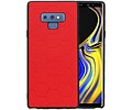 Hexagon Hard Case - Telefoonhoesje - Backcover Hoesje - achterkant hoesje - Geschikt voor Samsung Galaxy Note 9 - Rood