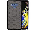 BAOHU Hexagon Hard Case - Telefoonhoesje - Backcover Hoesje - achterkant hoesje - Geschikt voor Samsung Galaxy Note 9 - Grijs