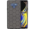 Hexagon Hard Case - Telefoonhoesje - Backcover Hoesje - achterkant hoesje - Geschikt voor Samsung Galaxy Note 9 - Grijs